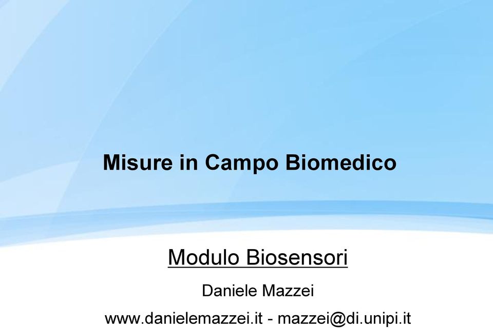 Biosensori Daniele