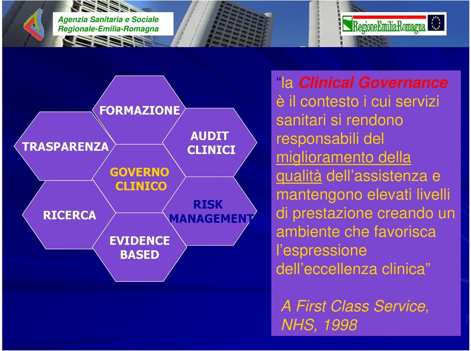 miglioramento della qualità dell assistenza e mantengono elevati livelli di prestazione