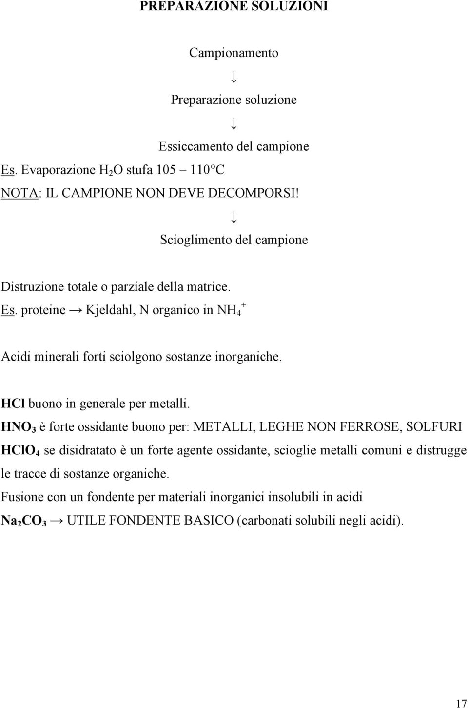 HCl buono in generale per metalli.