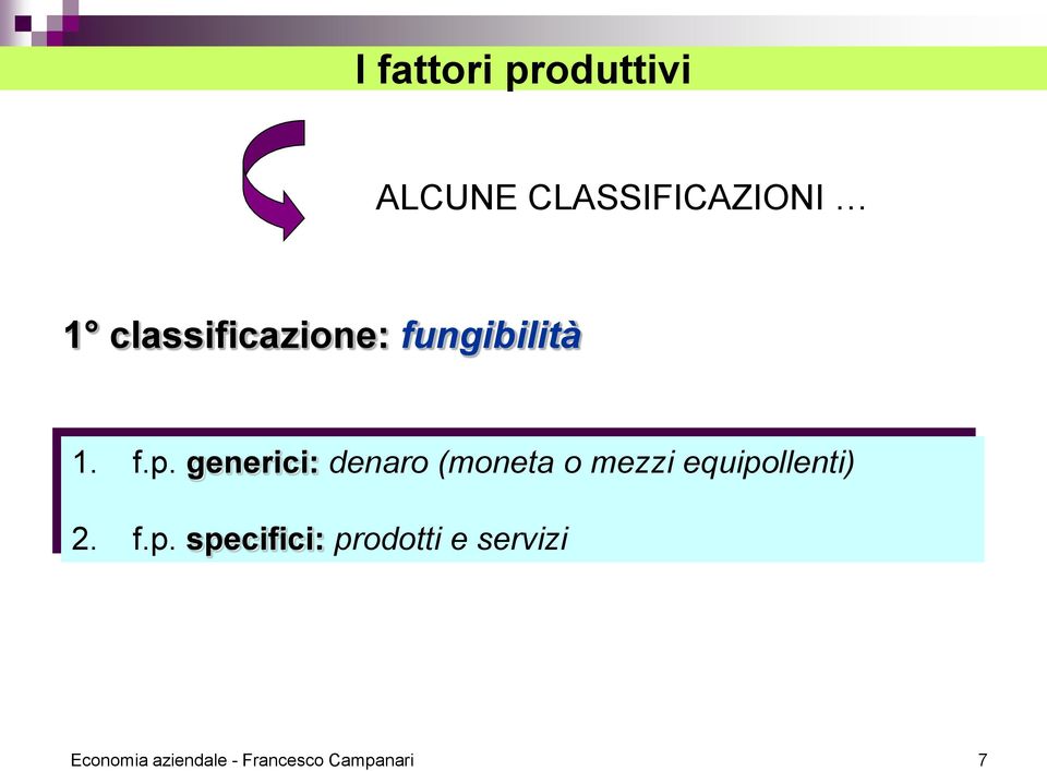 generici: denaro (moneta o mezzi equipollenti) 2. f.