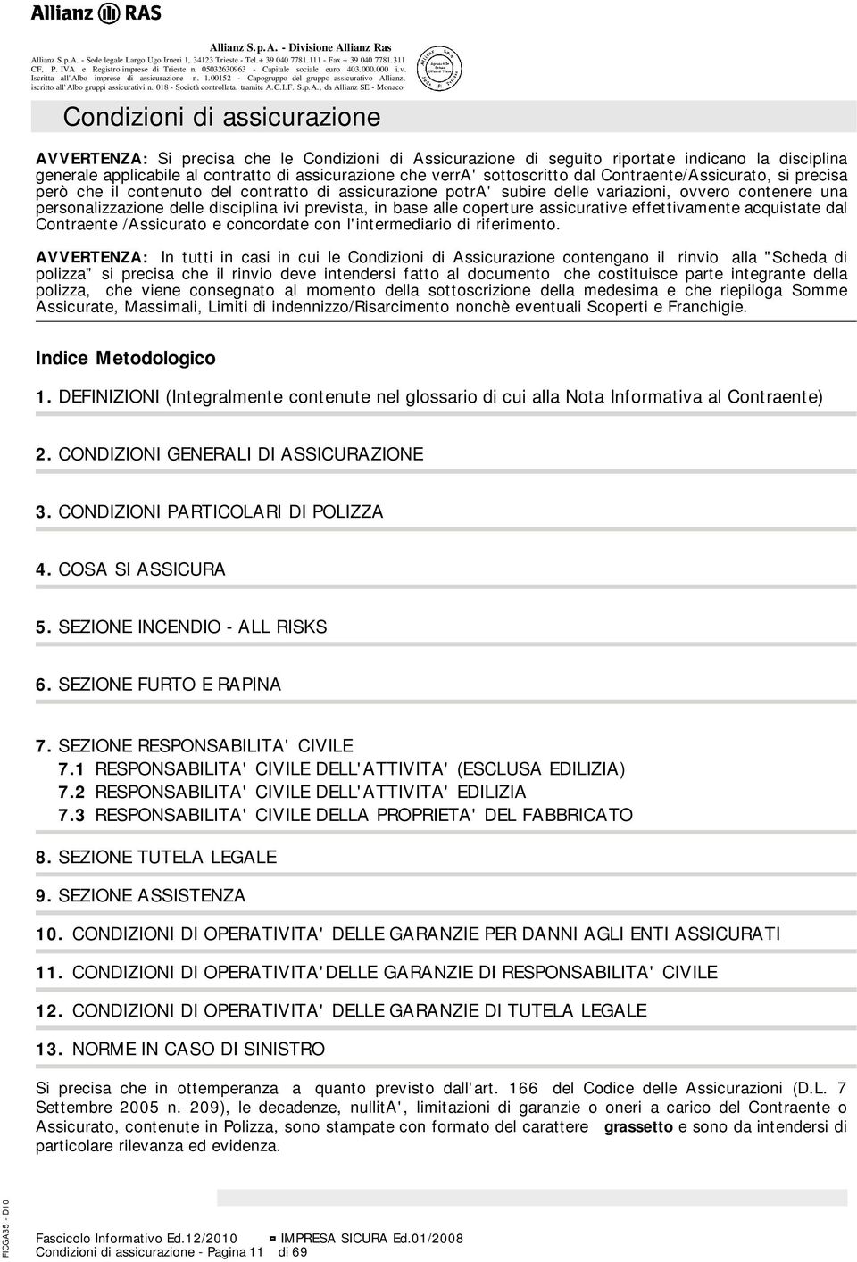 018 - Società controllata, tramite A.