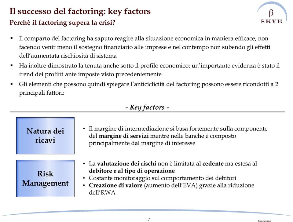 aumentata rischiosità di sistema Ha inoltre dimostrato la tenuta anche sotto il profilo economico: un importante evidenza è stato il trend dei profitti ante imposte visto precedentemente Gli elementi