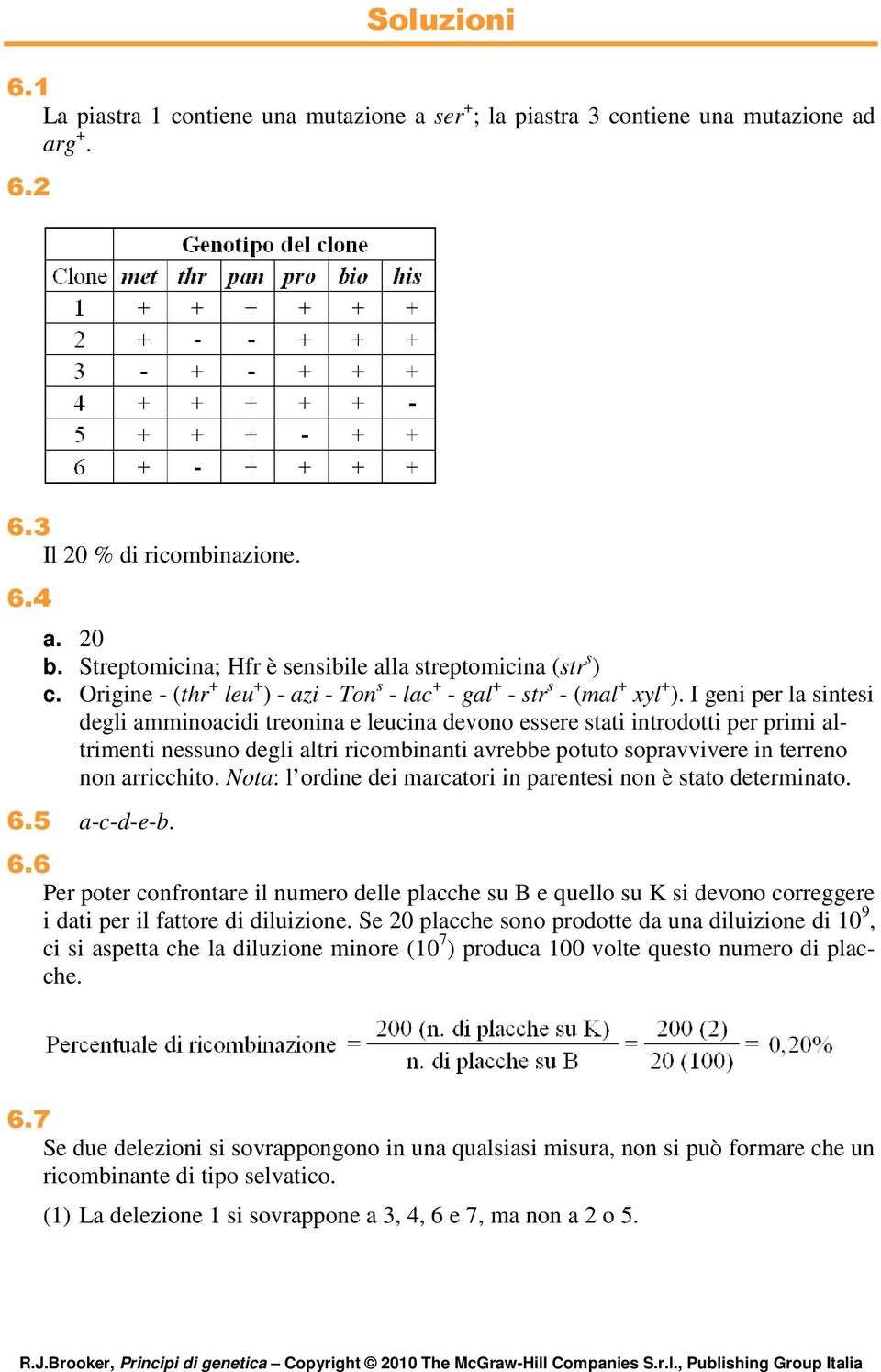 I geni per la sintesi degli amminoacidi treonina e leucina devono essere stati introdotti per primi altrimenti nessuno degli altri ricombinanti avrebbe potuto sopravvivere in terreno non arricchito.