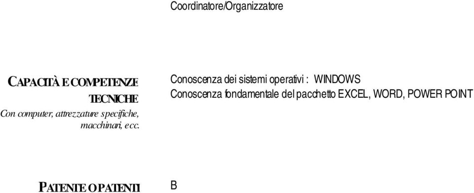 Conoscenza dei sistemi operativi : WINDOWS Conoscenza