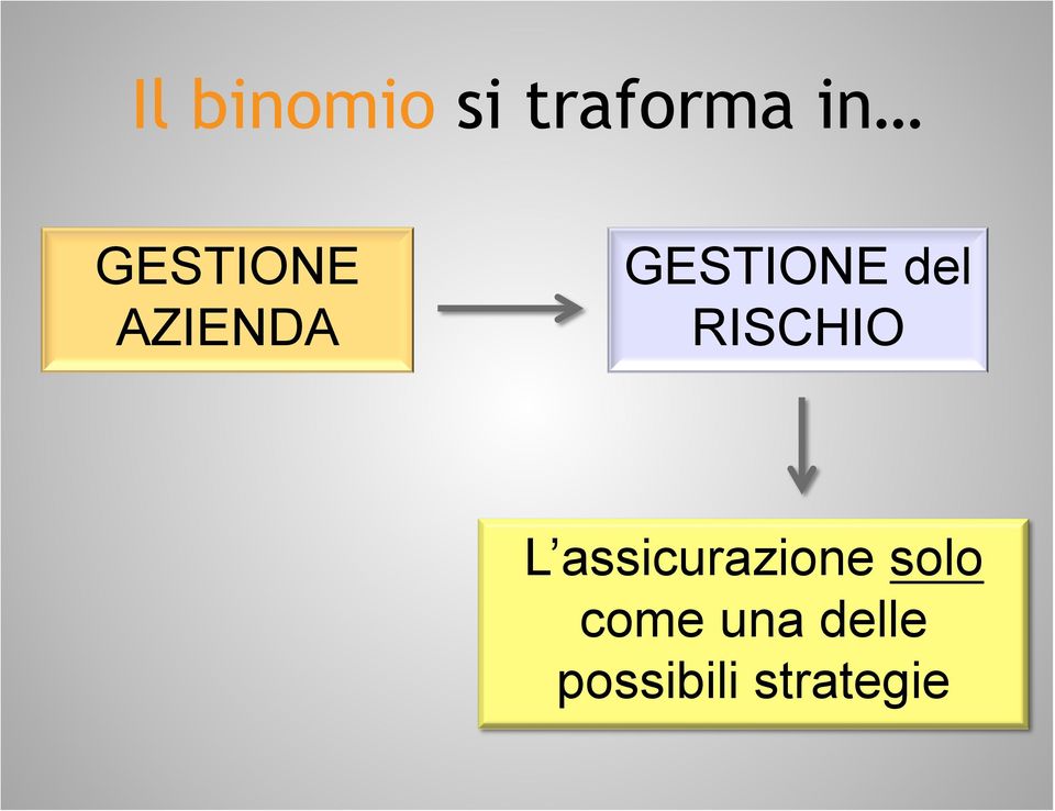 RISCHIO L assicurazione solo