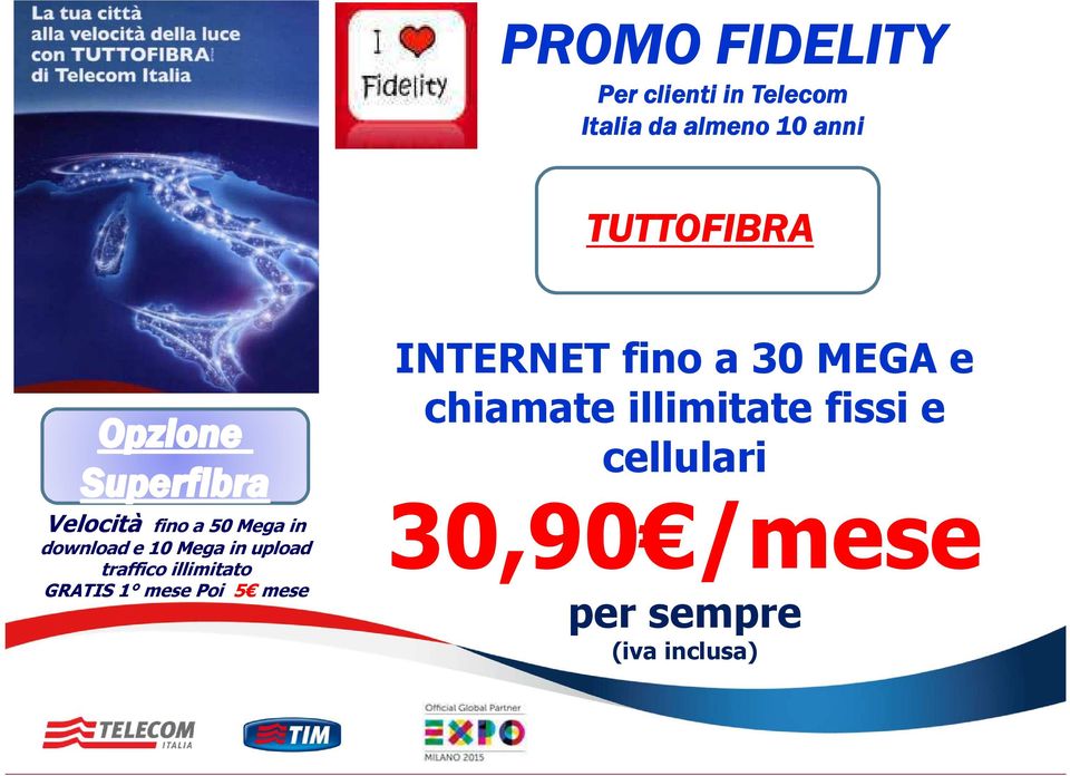 cellulari Velocità fino a 50 Mega in download e 10 Mega in upload