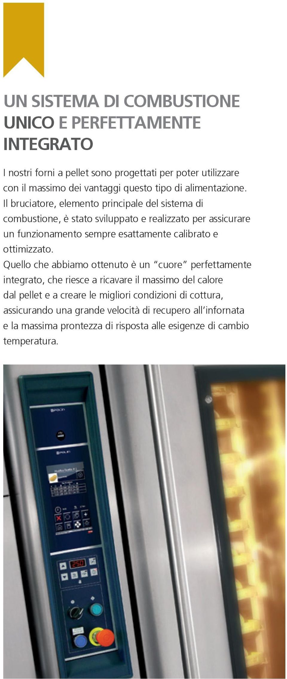 Il bruciatore, elemento principale del sistema di combustione, è stato sviluppato e realizzato per assicurare un funzionamento sempre esattamente calibrato e