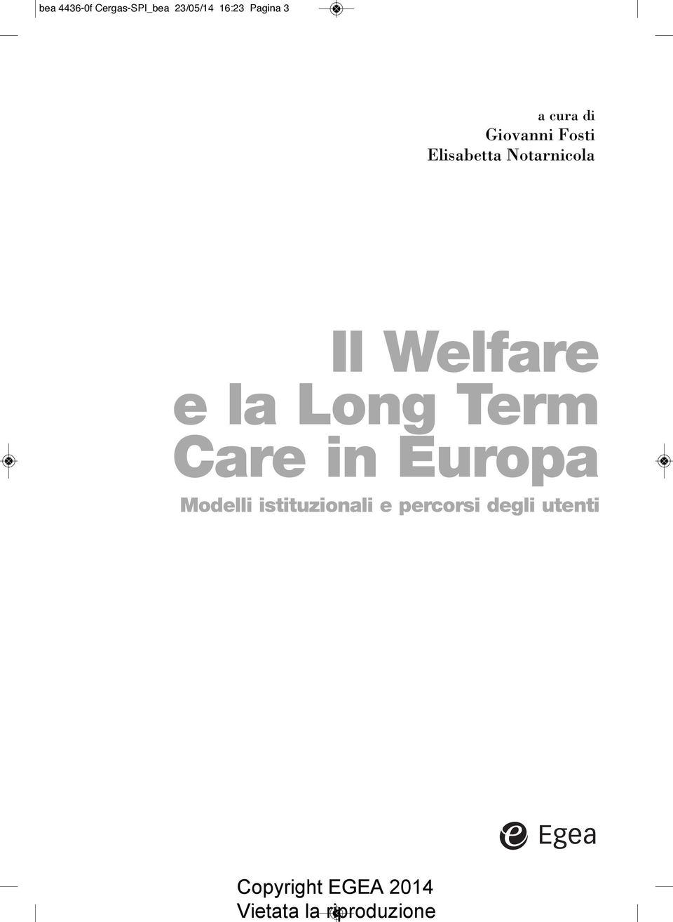 Notarnicola Il Welfare e la Long Term Care in