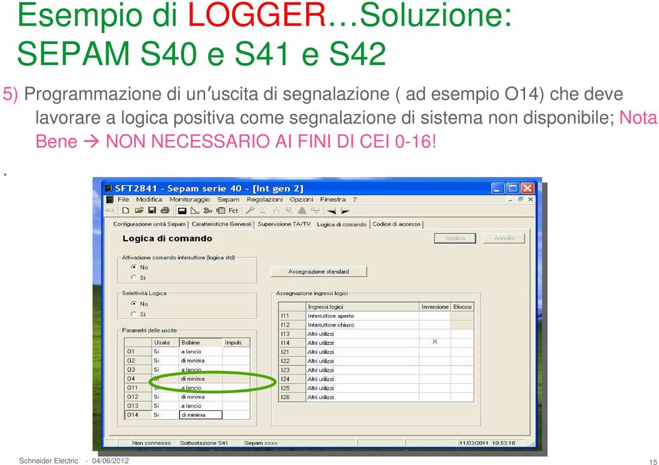 positiva come segnalazione di sistema non disponibile; Nota