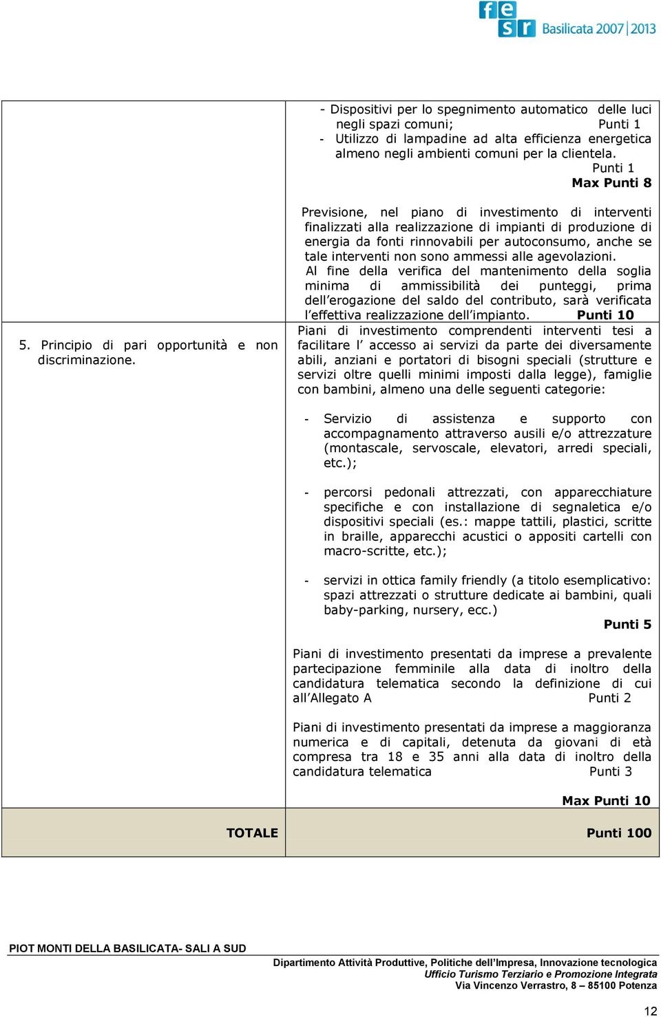 Previsione, nel piano di investimento di interventi finalizzati alla realizzazione di impianti di produzione di energia da fonti rinnovabili per autoconsumo, anche se tale interventi non sono ammessi