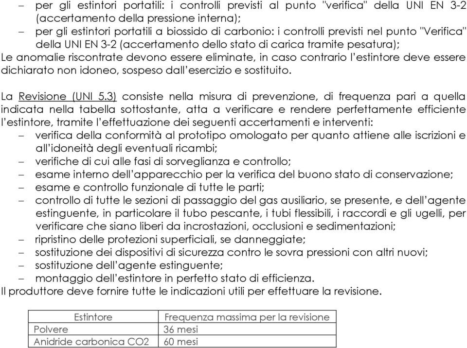 esercizi e sstituit. La Revisine (UNI 5.