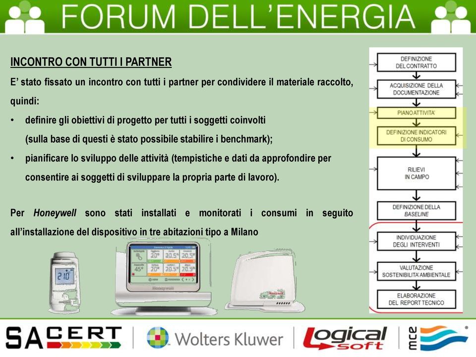 lo sviluppo delle attività (tempistiche e dati da approfondire per consentire ai soggetti di sviluppare la propria parte di lavoro).