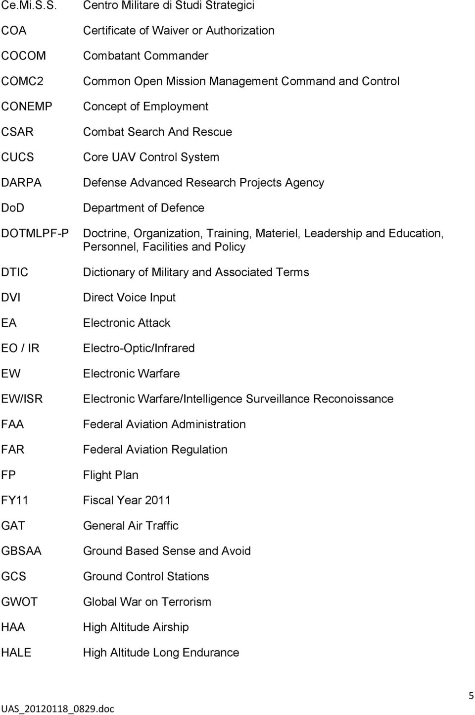 Open Mission Management Command and Control Concept of Employment Combat Search And Rescue Core UAV Control System Defense Advanced Research Projects Agency Department of Defence Doctrine,