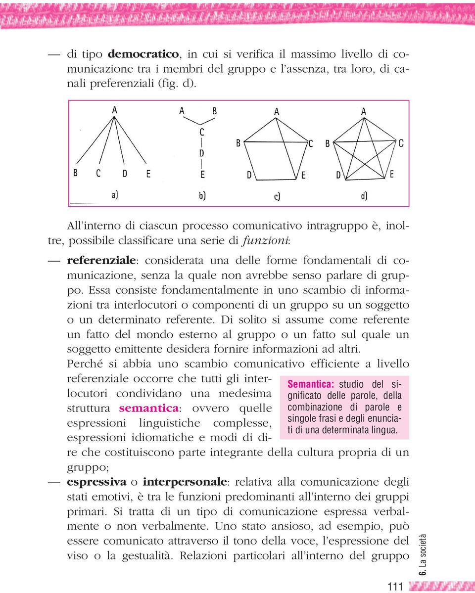 quale non avrebbe senso parlare di gruppo. Essa consiste fondamentalmente in uno scambio di informazioni tra interlocutori o componenti di un gruppo su un soggetto o un determinato referente.