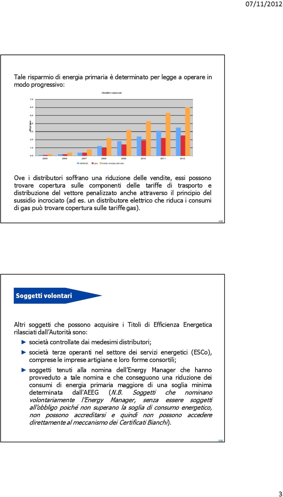 un distributore elettrico che riduca i consumi di gas può trovare copertura sulle tariffe gas).