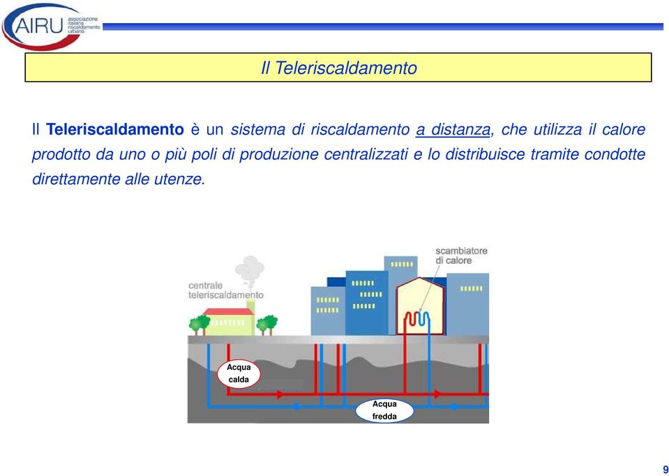 uno o più poli di produzione centralizzati e lo distribuisce