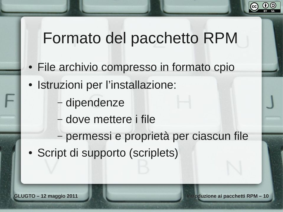 file permessi e proprietà per ciascun file Script di supporto