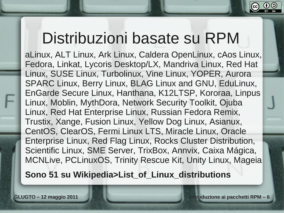 Enterprise Linux, Russian Fedora Remix, Trustix, Xange, Fusion Linux, Yellow Dog Linux, Asianux, CentOS, ClearOS, Fermi Linux LTS, Miracle Linux, Oracle Enterprise Linux, Red Flag Linux, Rocks