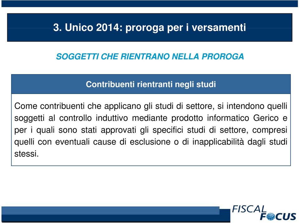 controllo induttivo mediante prodotto informatico Gerico e per i quali sono stati approvati gli