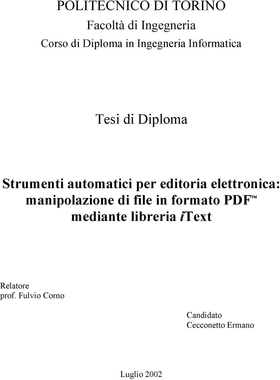 editoria elettronica: manipolazione di file in formato PDF mediante