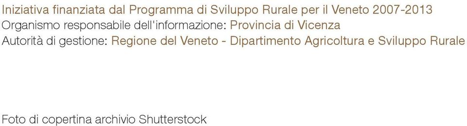 Provincia di Vicenza Autorità di gestione: Regione del Veneto -