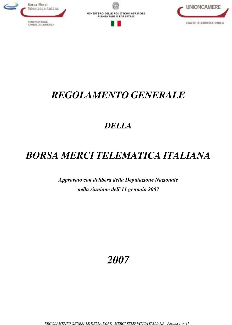 Nazionale nella riunione dell 11 gennaio 2007 2007 