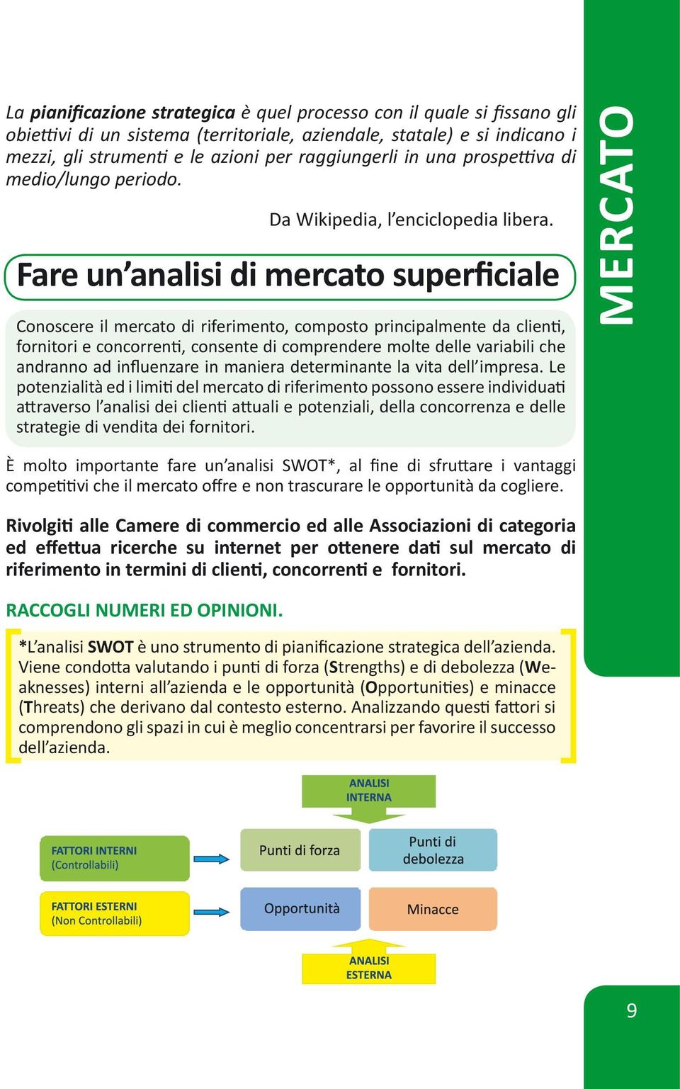 Fare un analisi di mercato superficiale Conoscere il mercato di riferimento, composto principalmente da clienti, fornitori e concorrenti, consente di comprendere molte delle variabili che andranno ad