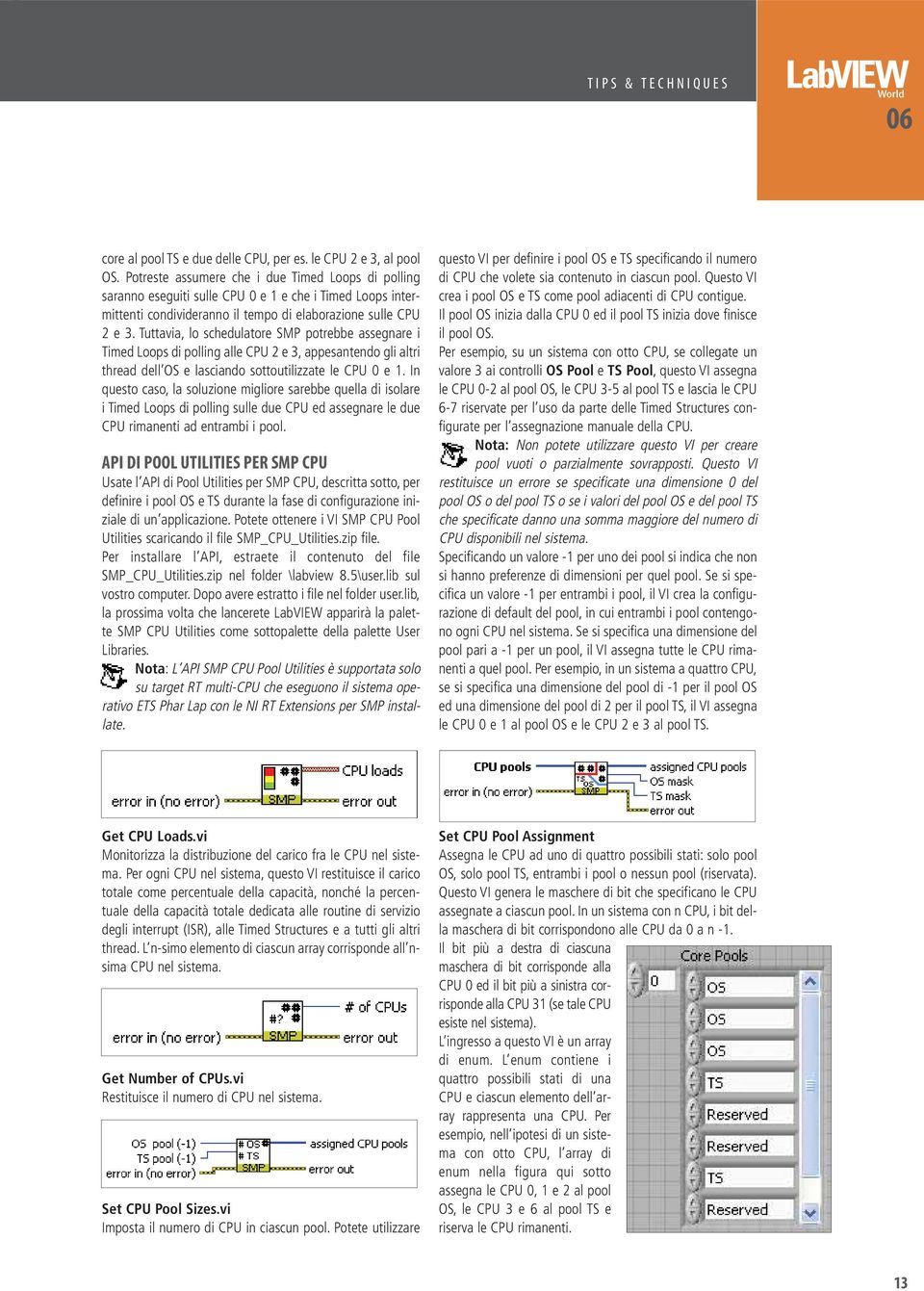 Tuttavia, lo schedulatore SMP potrebbe assegnare i Timed Loops di polling alle CPU 2 e 3, appesantendo gli altri thread dell OS e lasciando sottoutilizzate le CPU 0 e 1.