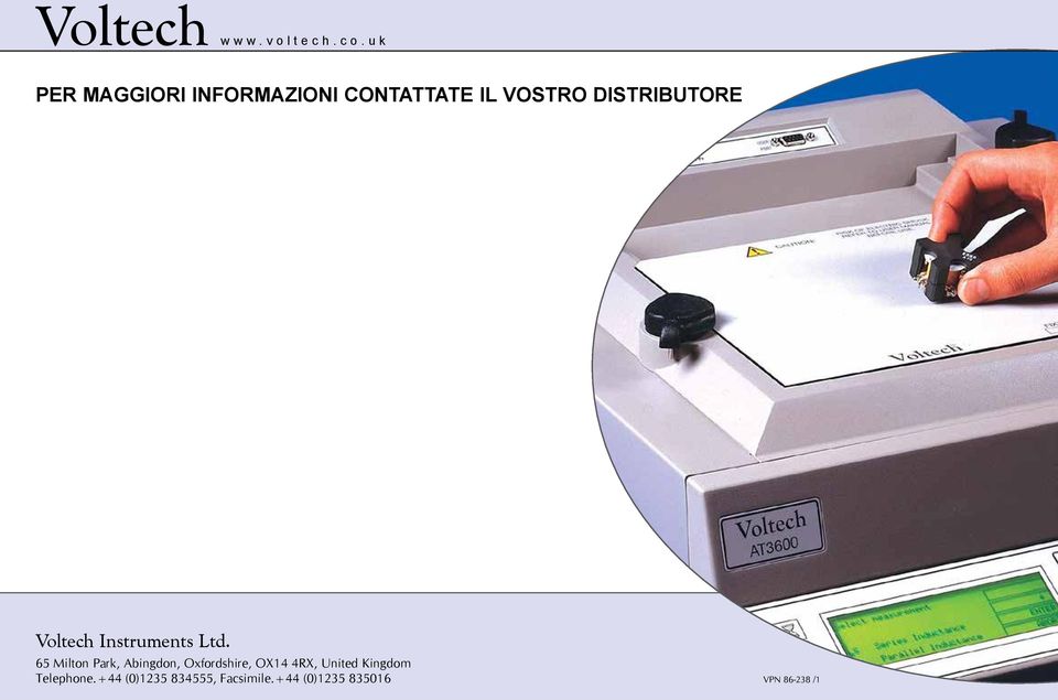 DISTRIBUTORE Voltech Instruments Ltd.