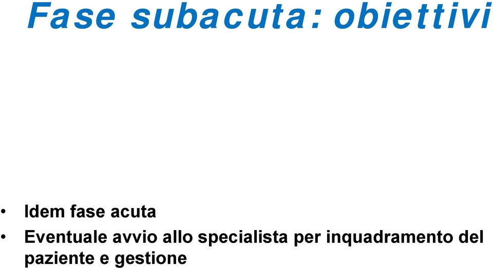 avvio allo specialista per