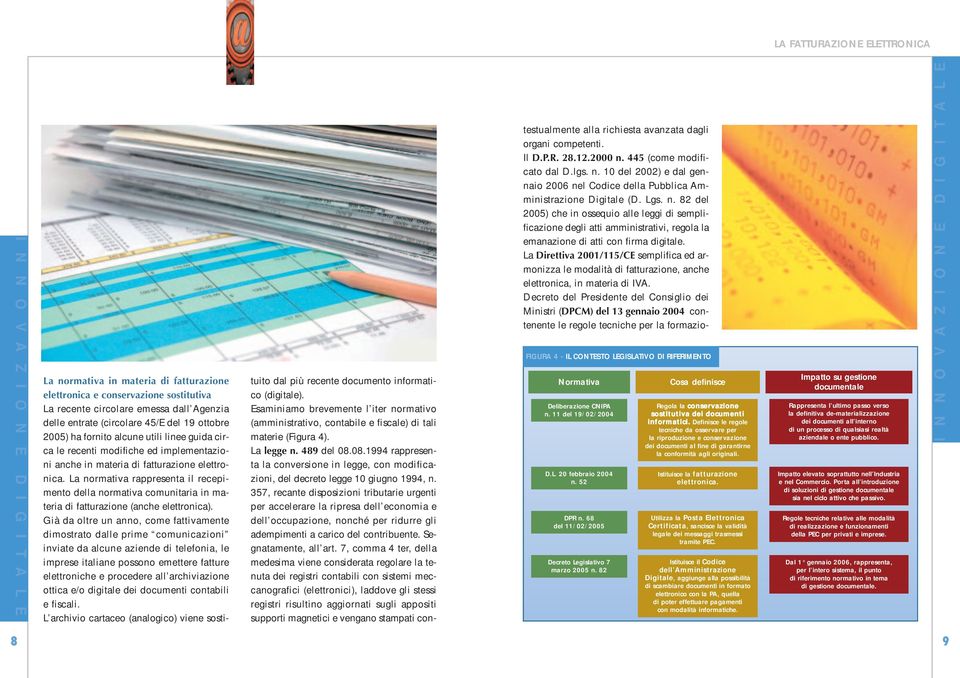 La normativa rappresenta il recepimento della normativa comunitaria in materia di fatturazione (anche elettronica).