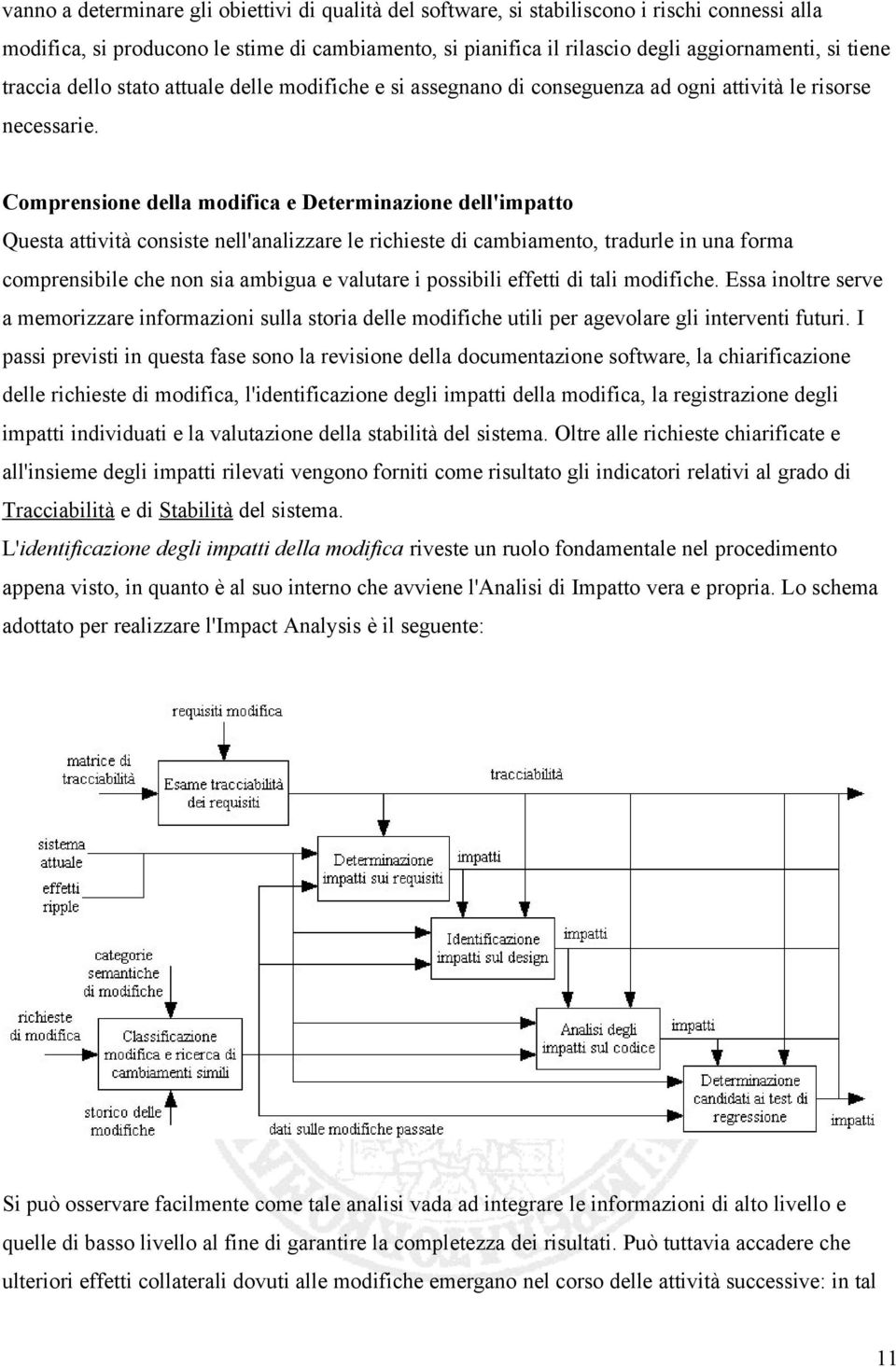 Comprensione della modifica e Determinazione dell'impatto Questa attività consiste nell'analizzare le richieste di cambiamento, tradurle in una forma comprensibile che non sia ambigua e valutare i