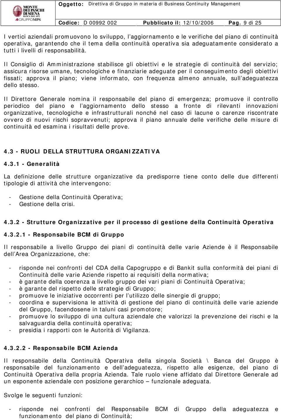 tutti i livelli di responsabilità.