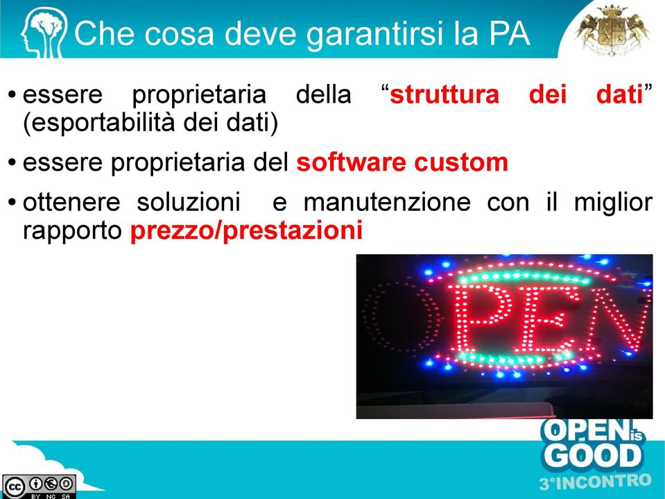 essere proprietaria del software custom ottenere