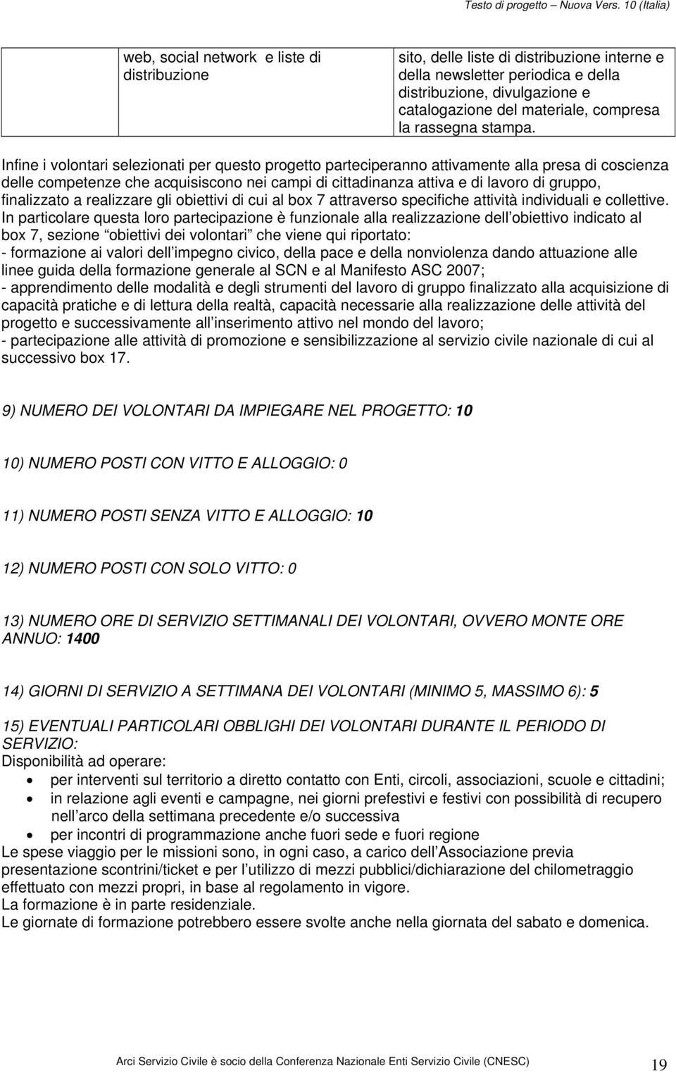 Infine i volontari selezionati per questo progetto parteciperanno attivamente alla presa di coscienza delle competenze che acquisiscono nei campi di cittadinanza attiva e di lavoro di gruppo,