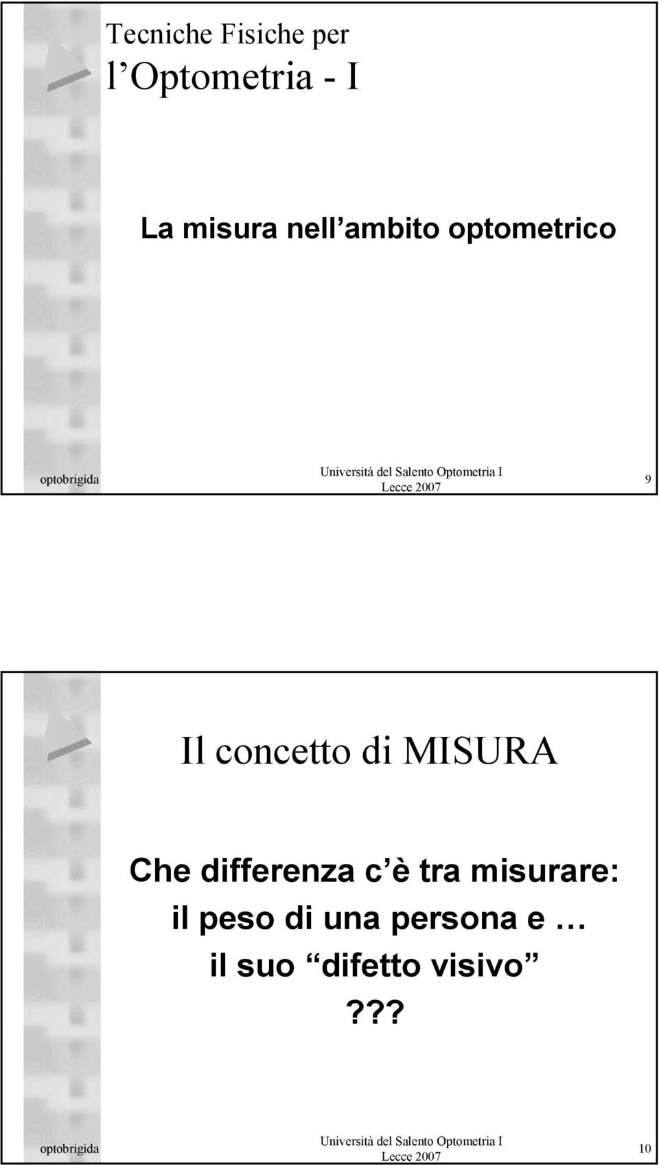 di MISURA Che differenza c è tra misurare: il