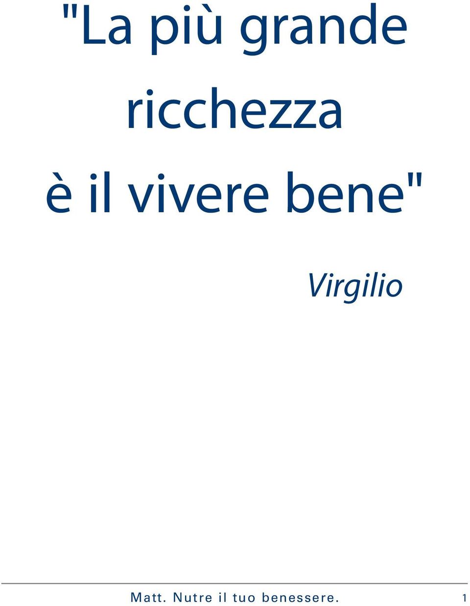 vivere bene"