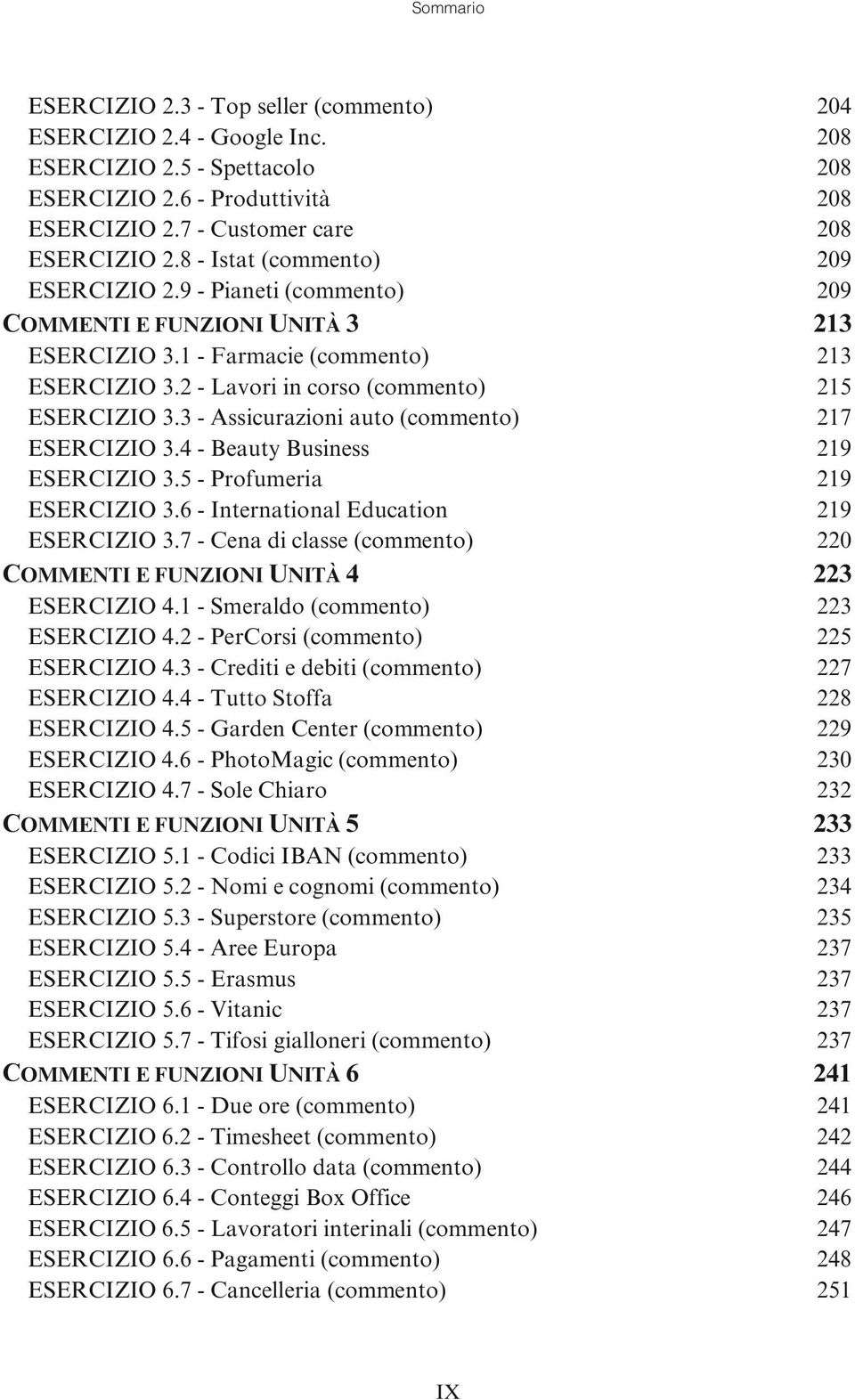 3 - Assicurazioni auto (commento) 217 ESERCIZIO 3.4 - Beauty Business 219 ESERCIZIO 3.5 - Profumeria 219 ESERCIZIO 3.6 - International Education 219 ESERCIZIO 3.