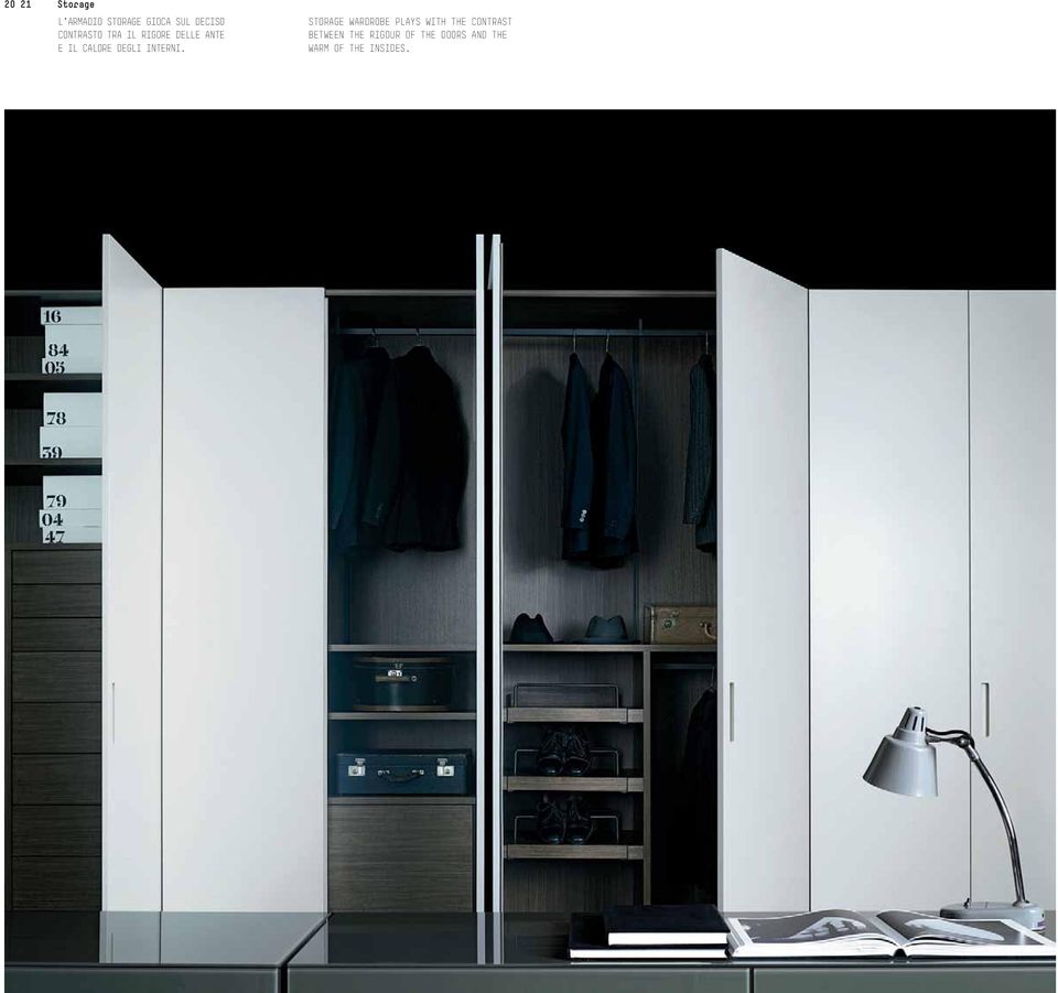 STORAGE WARDROBE PLAYS WITH THE CONTRAST BETWEEN