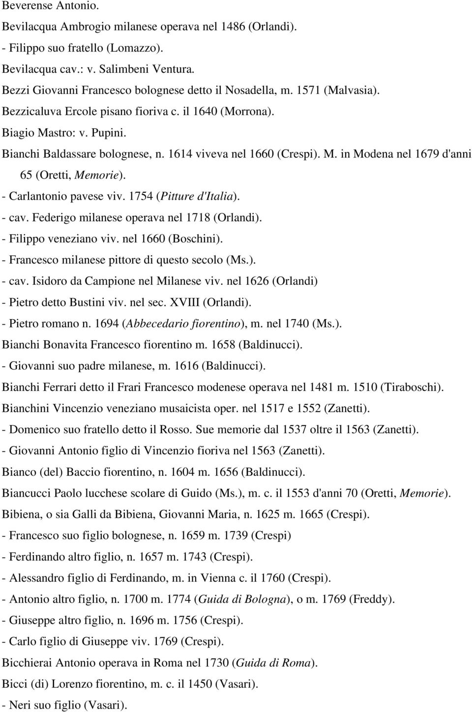 1614 viveva nel 1660 (Crespi). M. in Modena nel 1679 d'anni 65 (Oretti, Memorie). - Carlantonio pavese viv. 1754 (Pitture d'italia). - cav. Federigo milanese operava nel 1718 (Orlandi).