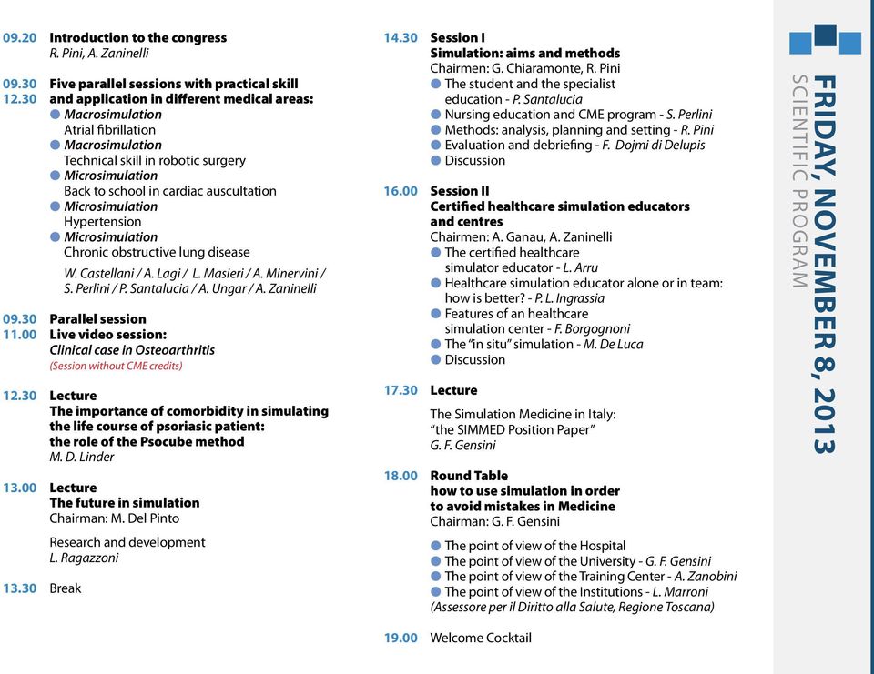 Microsimulation Hypertension l Microsimulation Chronic obstructive lung disease W. Castellani / A. Lagi / L. Masieri / A. Minervini / S. Perlini / P. Santalucia / A. Ungar / A. Zaninelli 09.