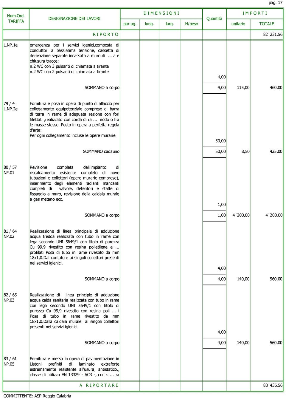 2e collegamento equipotenziale compreso di barra di terra in rame di adeguata sezione con fori filettati,realizzato con corda di ra... nodo o fra le masse stesse.