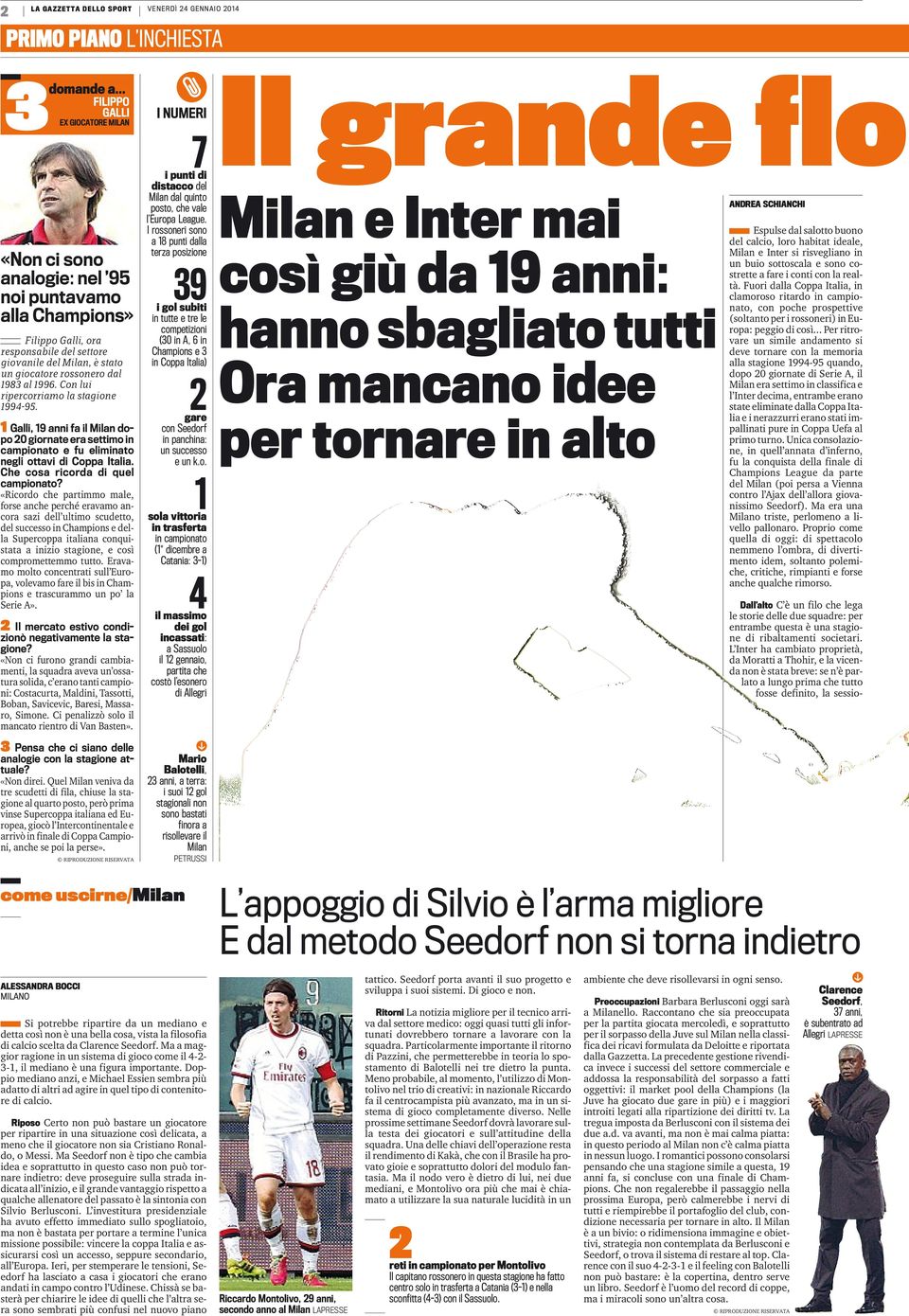 983 al 996. Con lui ripercorriamo la stagione 99-95. Galli, 9 anni fa il Milan dopo 0 giornate era settimo in campionato e fu eliminato negli ottavi di Coppa Italia.