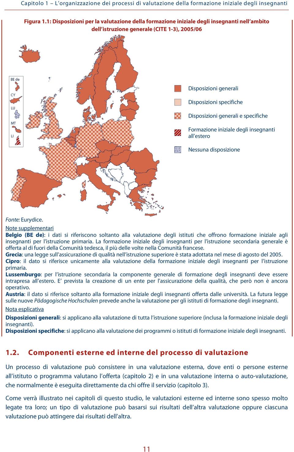 generali e specifiche Formazione iniziale degli insegnanti all estero Nessuna disposizione Fonte: Eurydice.