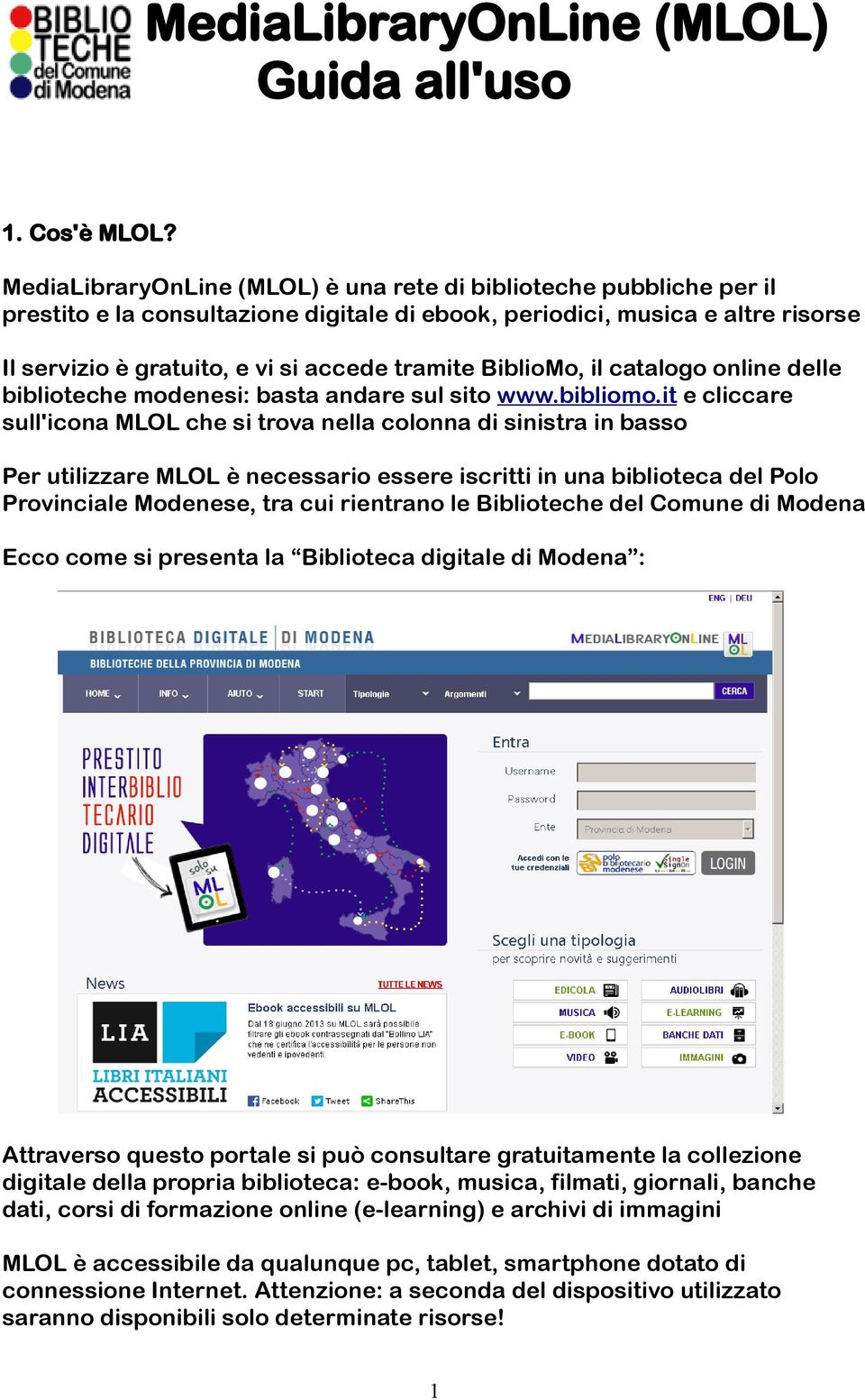 BiblioMo, il catalogo online delle biblioteche modenesi: basta andare sul sito www.bibliomo.