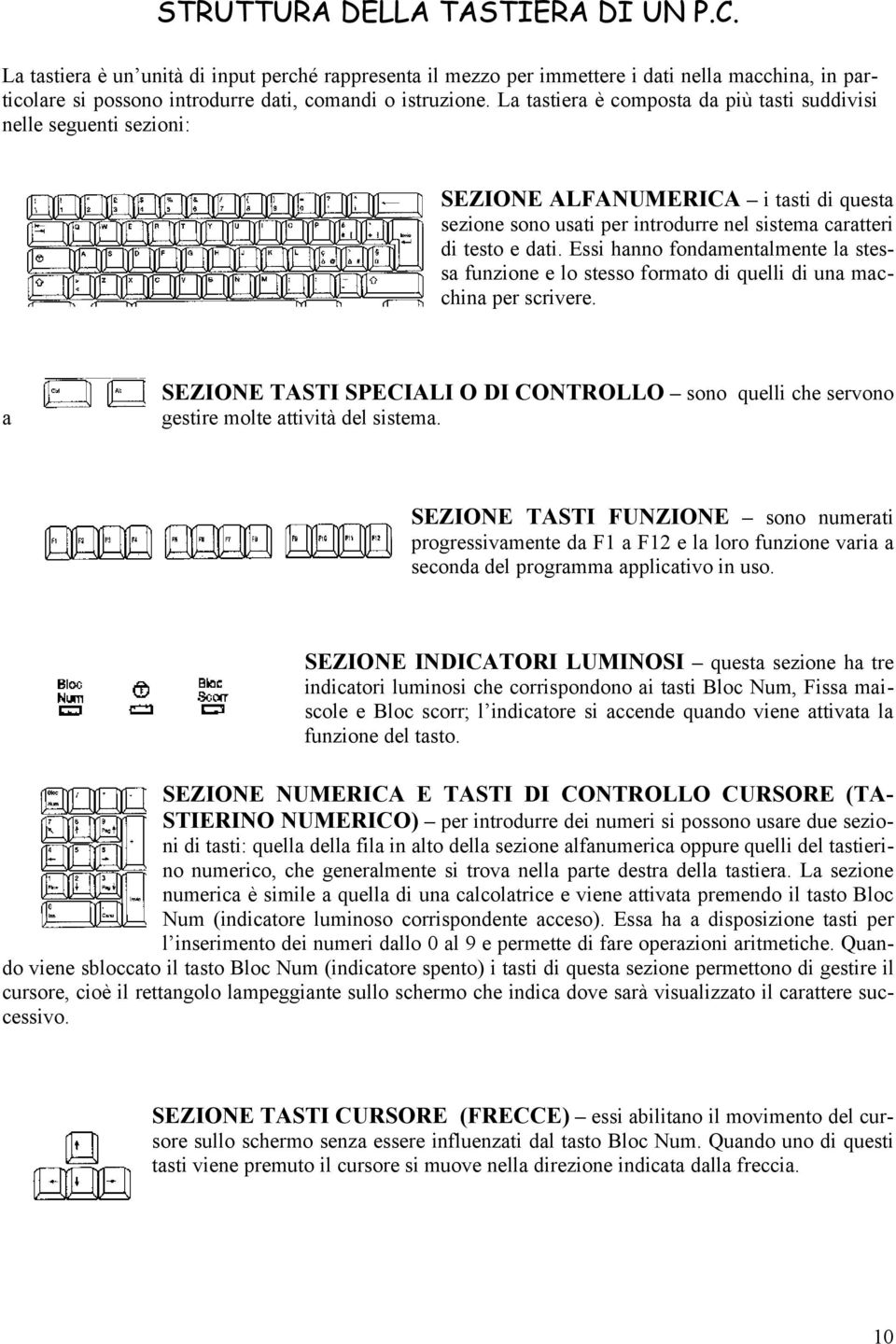 Essi hanno fondamentalmente la stessa funzione e lo stesso formato di quelli di una macchina per scrivere.