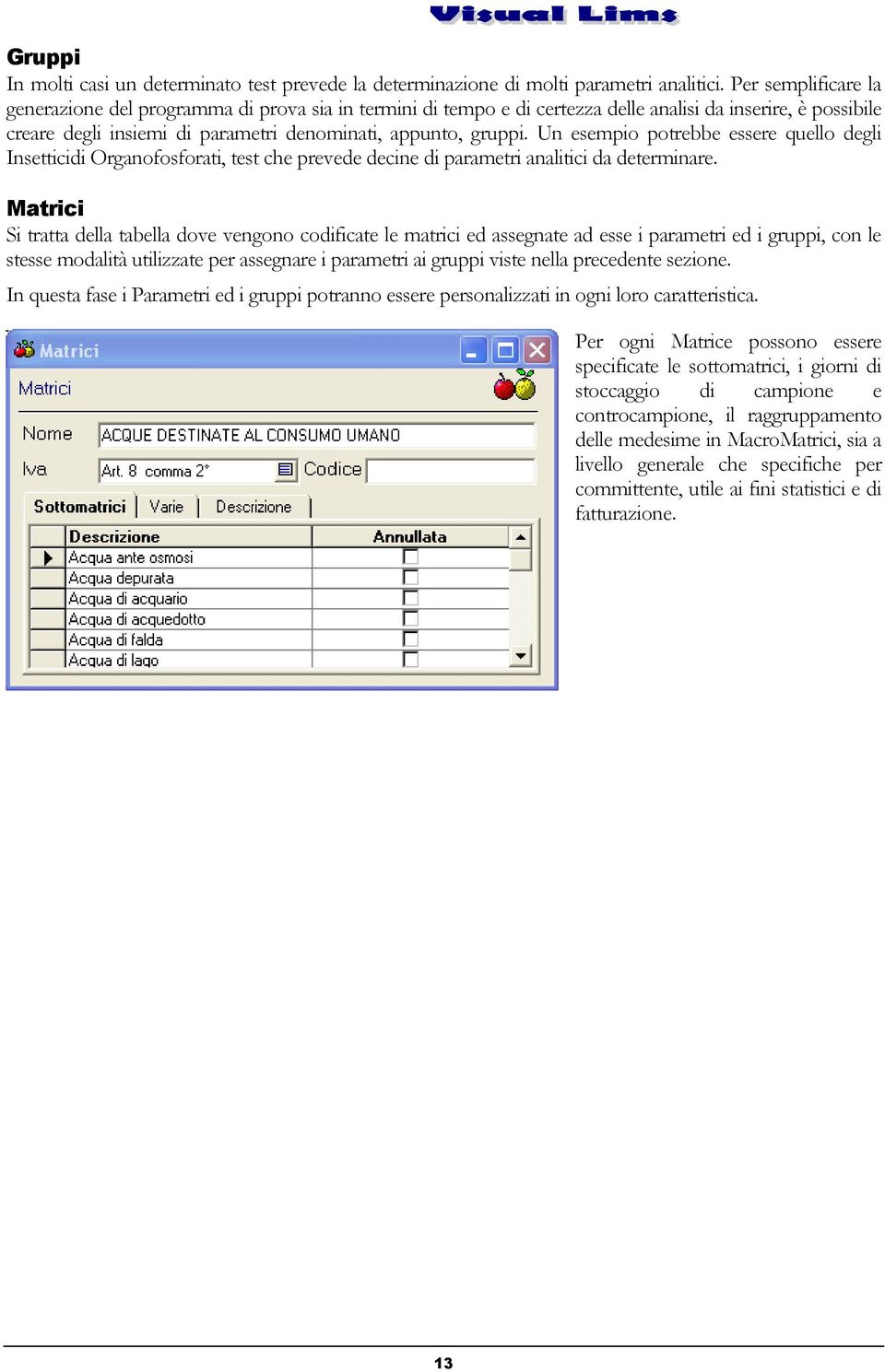 Un esempio potrebbe essere quello degli Insetticidi Organofosforati, test che prevede decine di parametri analitici da determinare.