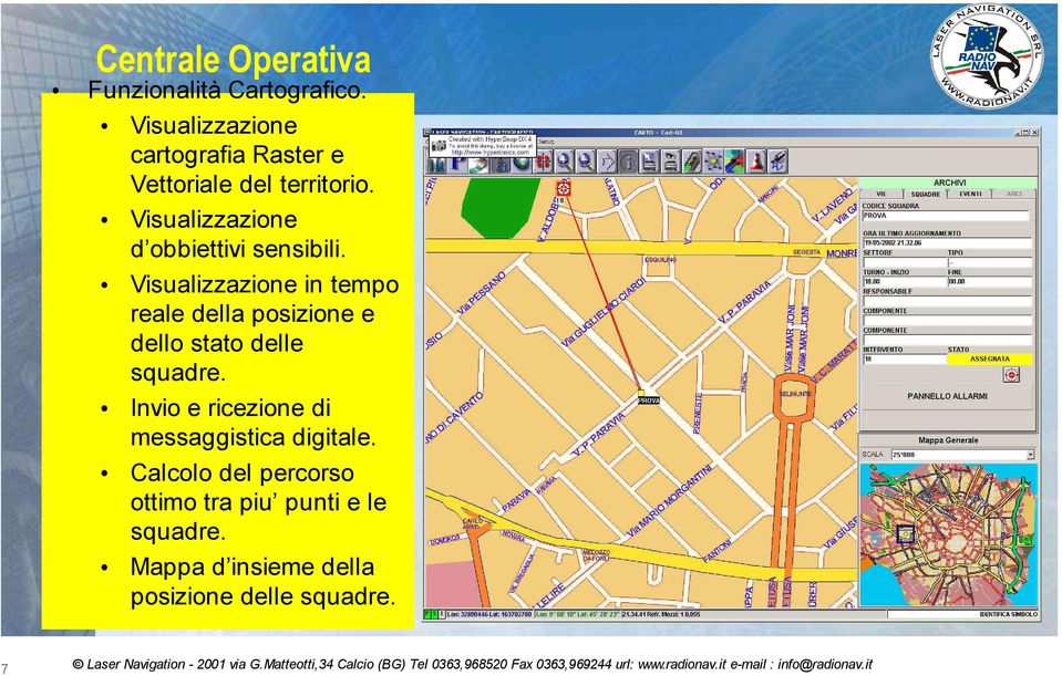 Visualizzazione d obbiettivi sensibili.