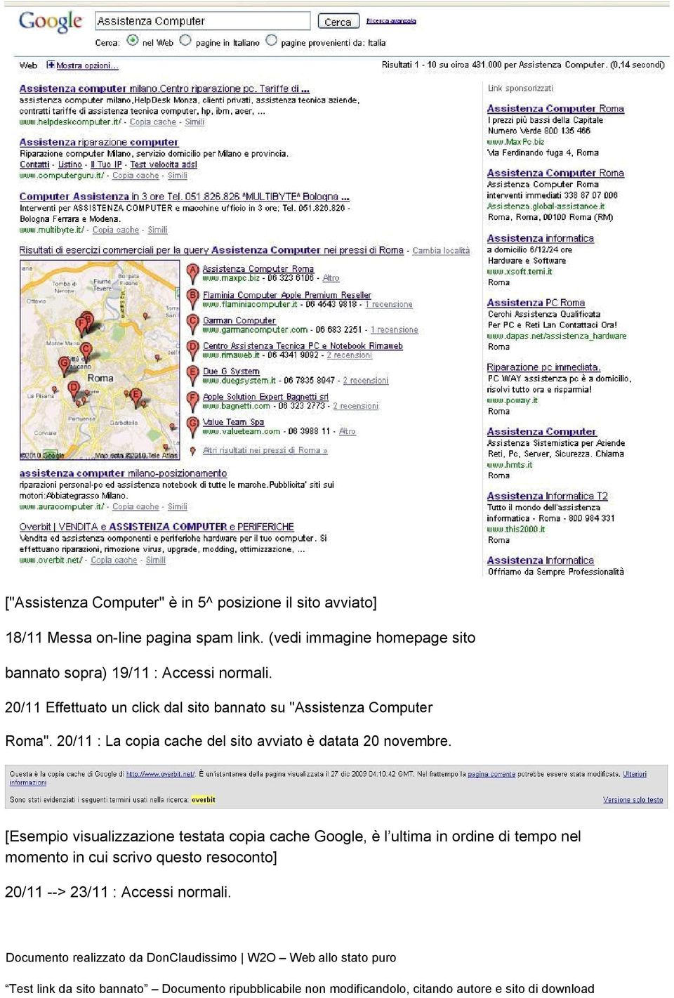 20/11 Effettuato un click dal sito bannato su "Assistenza Computer Roma".