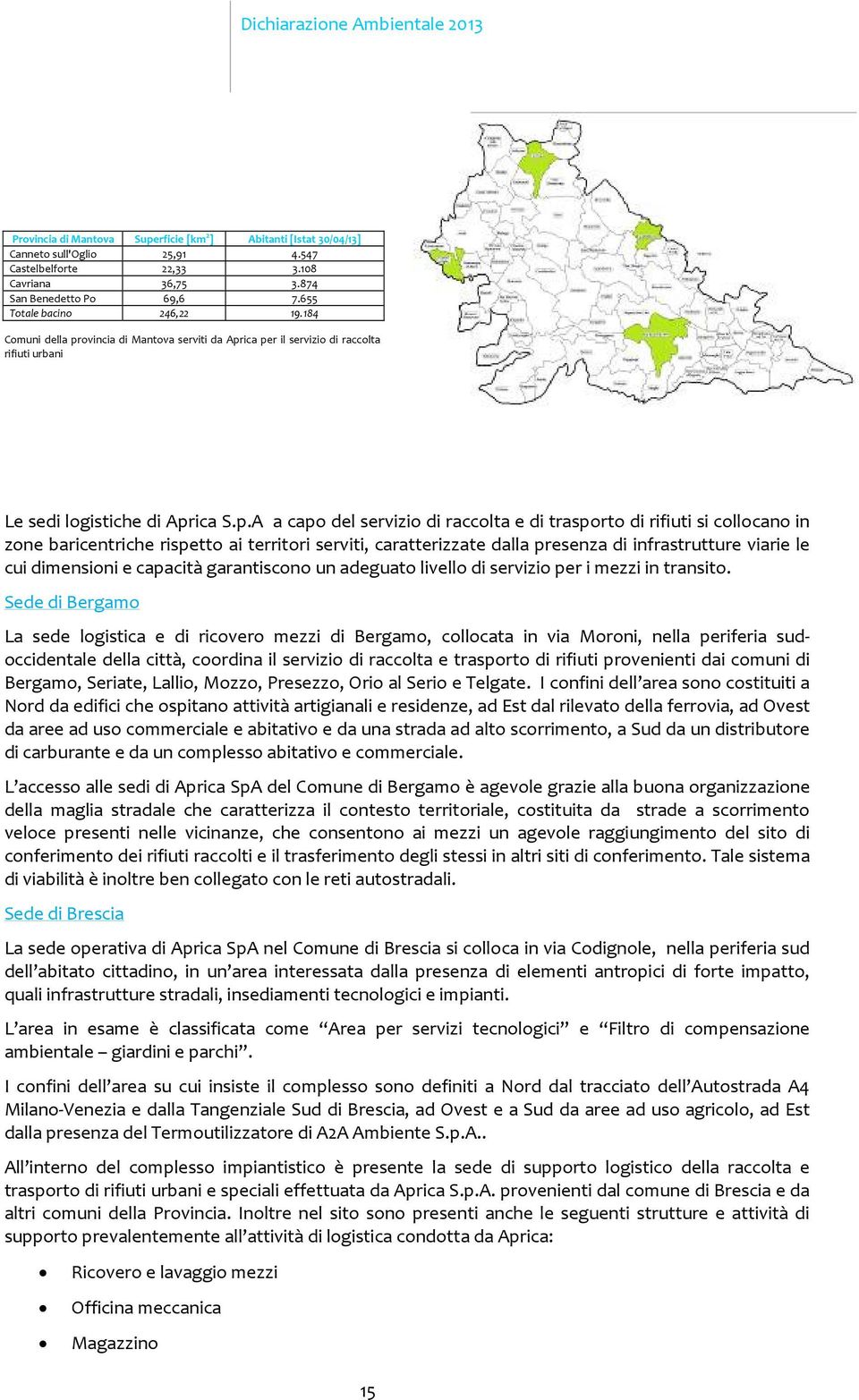 ovincia di Manova servii da Apr